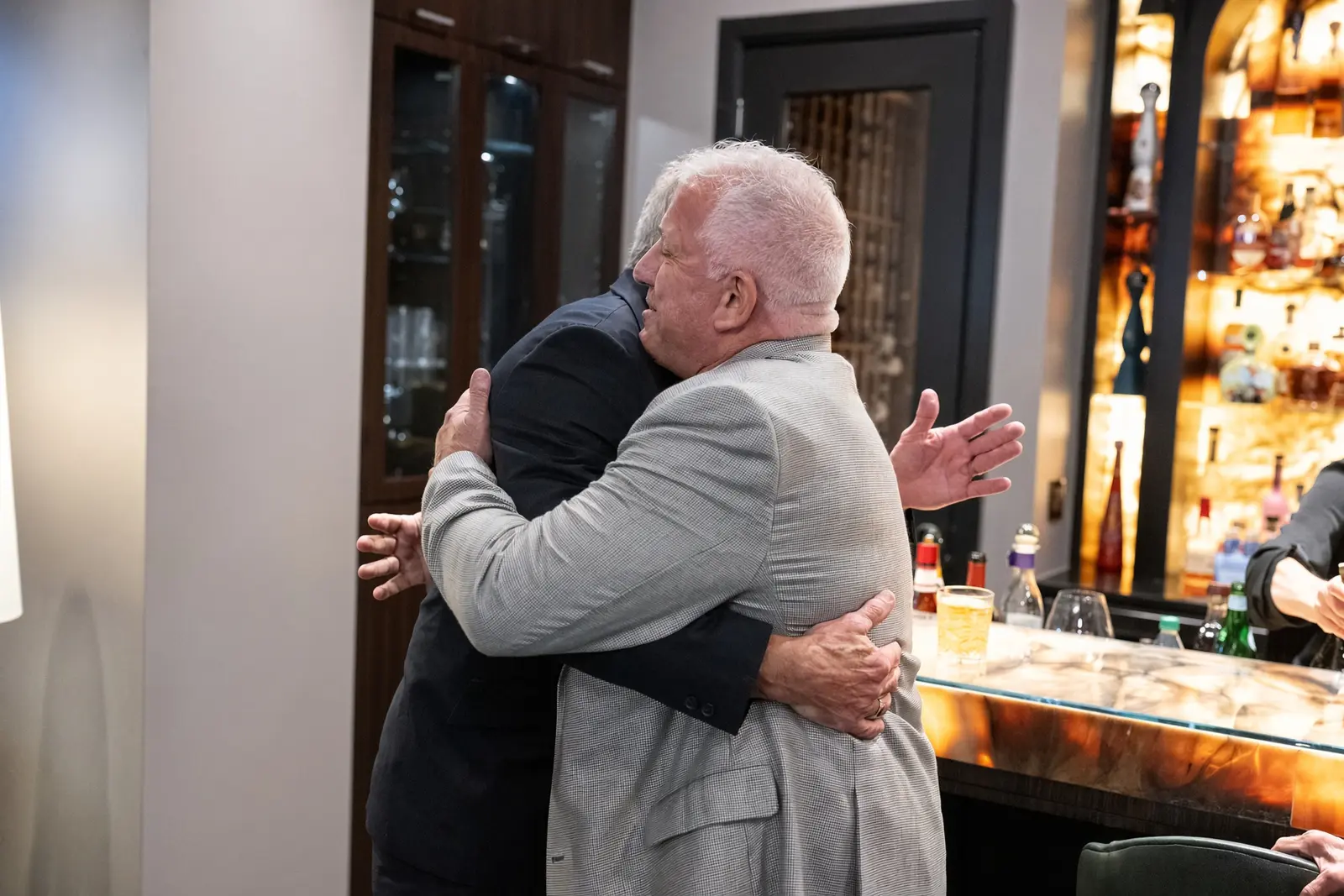 Dr. Gary Kompothecras and Robert F. Kennedy Jr. embrace